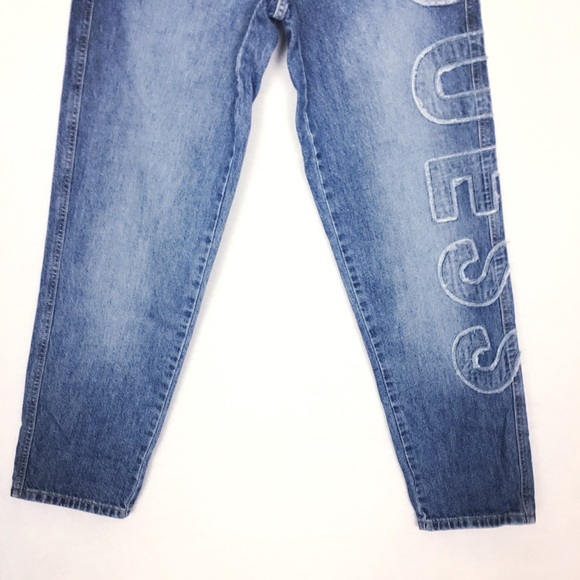 Guess Vintage High Rise Straight Denim Blue Jeans - Picture 5 of 8
